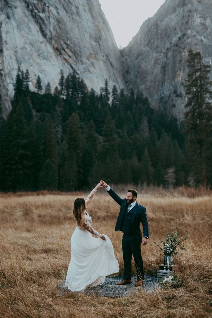 yosemite national park california styled elopement wedding