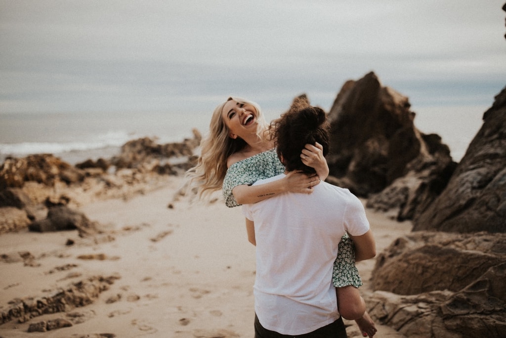 Moving Engagement Inspiration Session at Little Corona del Mar Beach ...