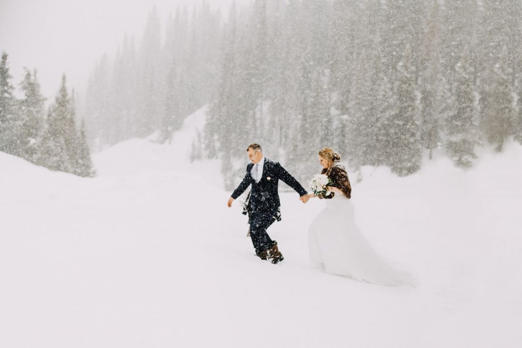 winter telluride colorado elopement wedding