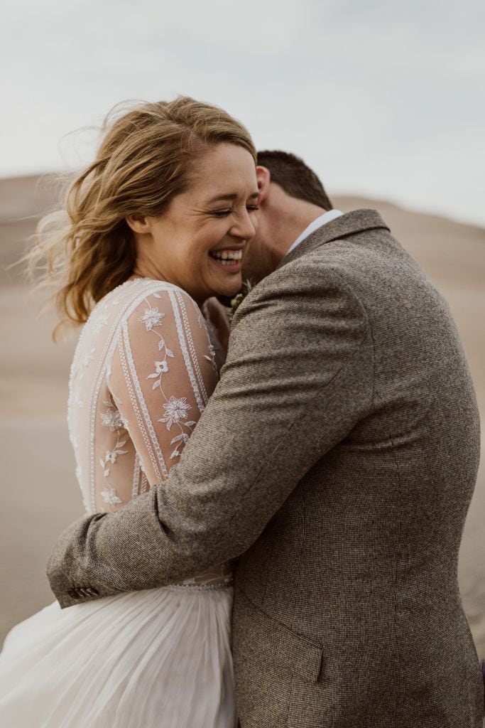 great sand dunes national park colorado winter elopement wedding