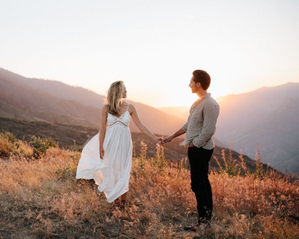 kings canyon sequoia national park california engagement adventure session