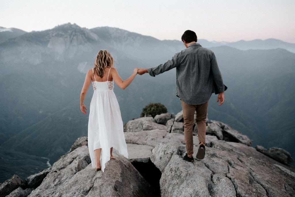 kings canyon sequoia national park california engagement adventure session