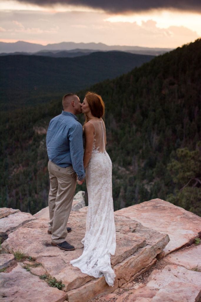 northern arizona mogollon rim elopement adventure wedding