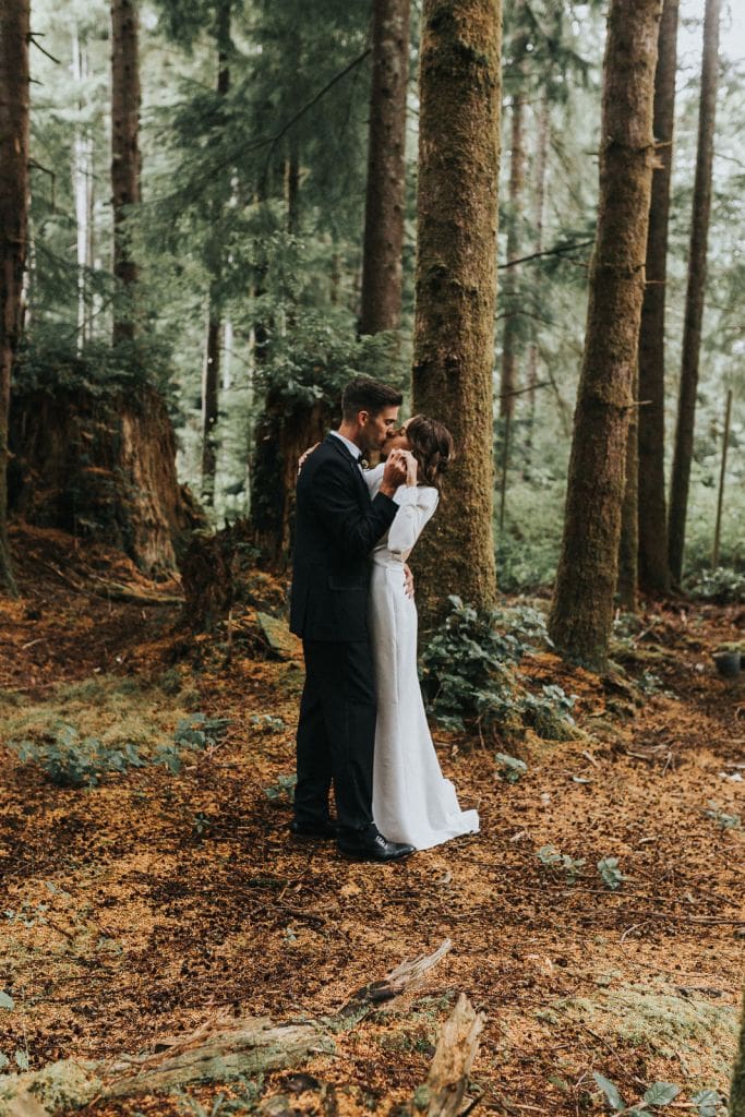 fern acres forks washington pnw forest woods elopement wedding