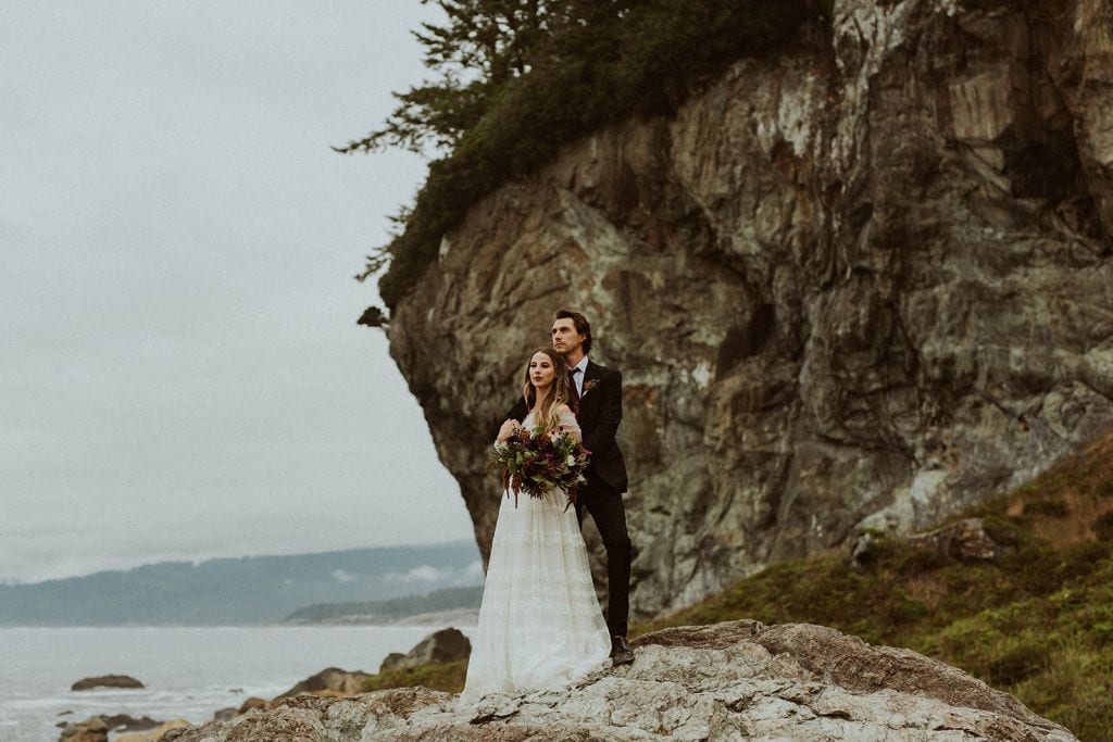 whimsical styled forest elopement wedding redwood national park california
