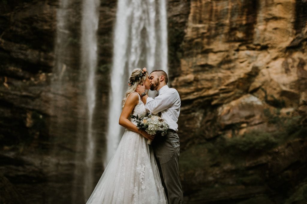 toccoa falls waterfall wedding