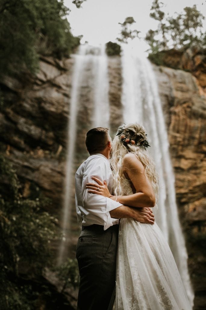 toccoa falls waterfall wedding photography