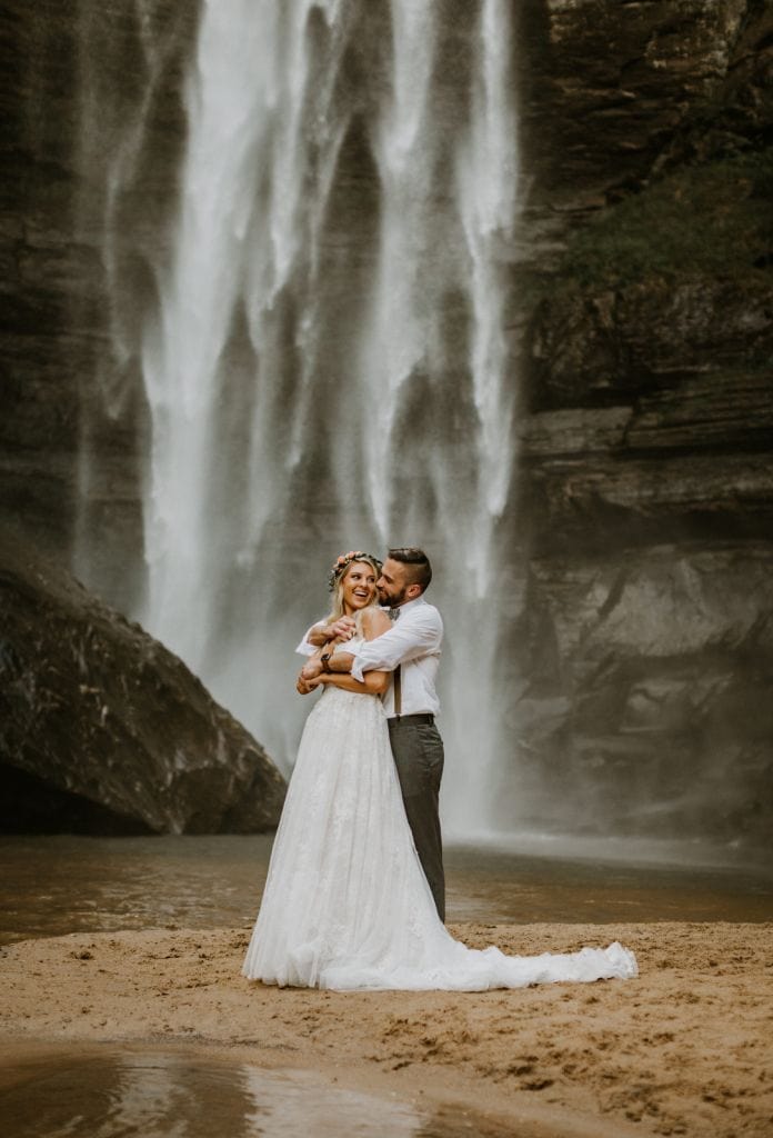 toccoa falls waterfall wedding