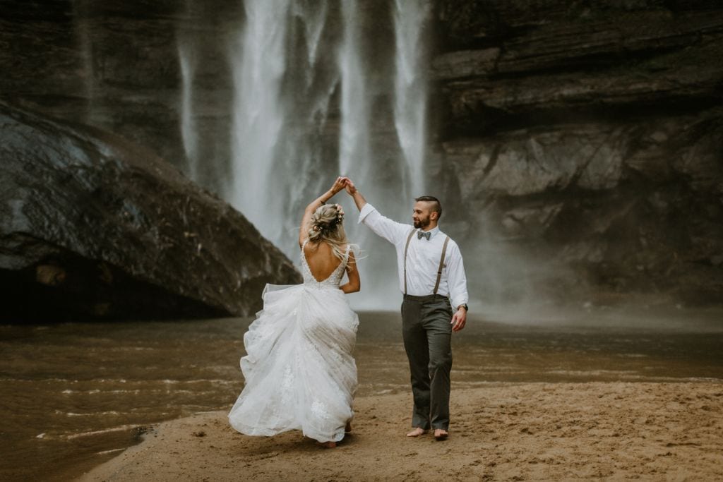 waterfall portraits and dancing