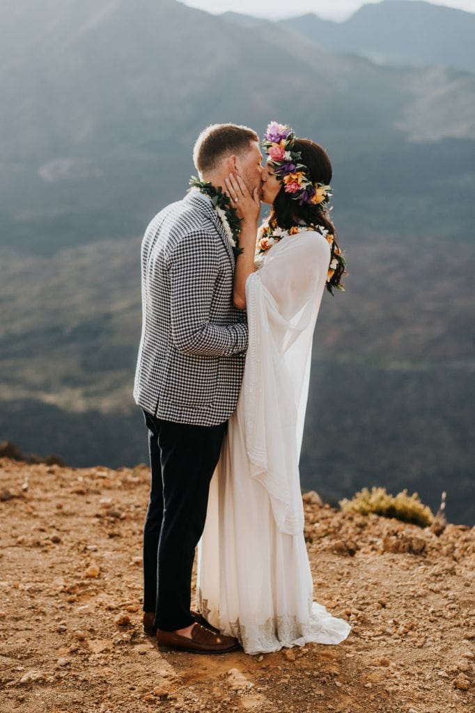 Hawaiian Sunrise Elopement At Haleakala National Park Maui