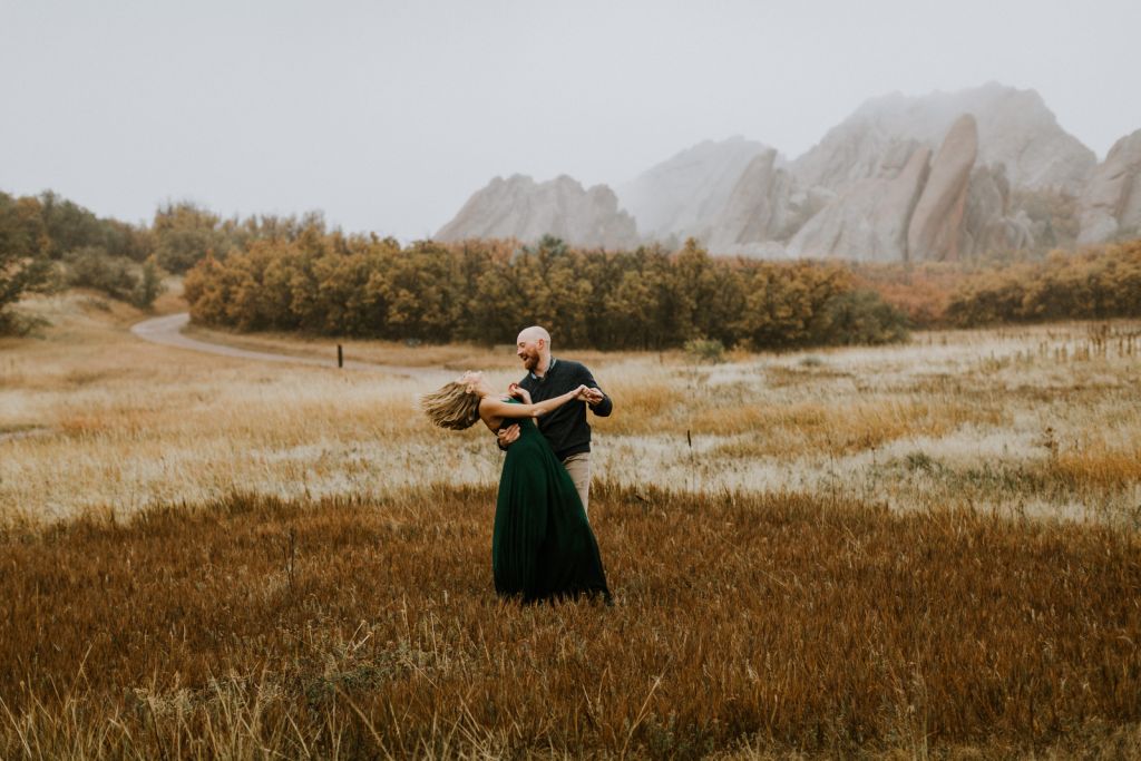 fall engagement session rocky mountain national park colorado