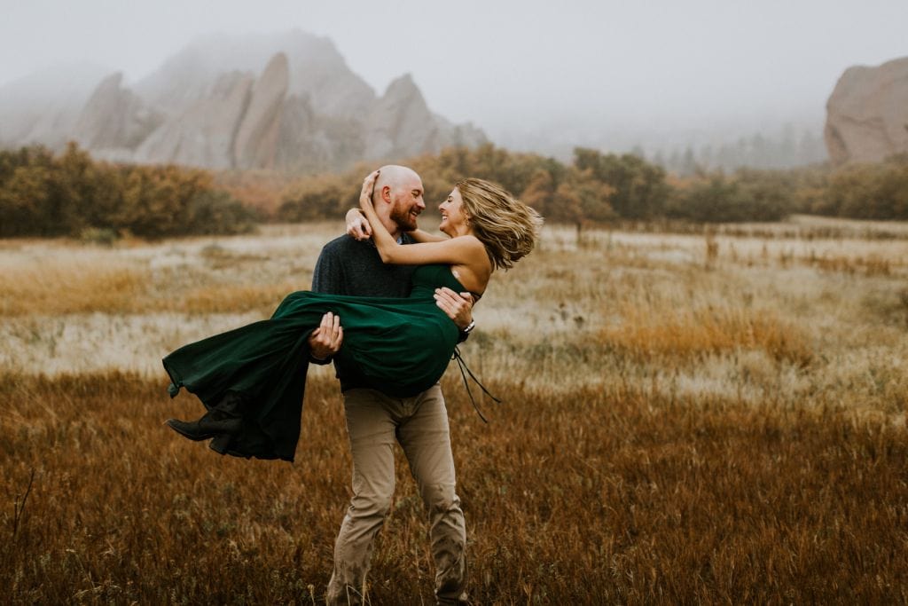 fall engagement session rocky mountain national park colorado
