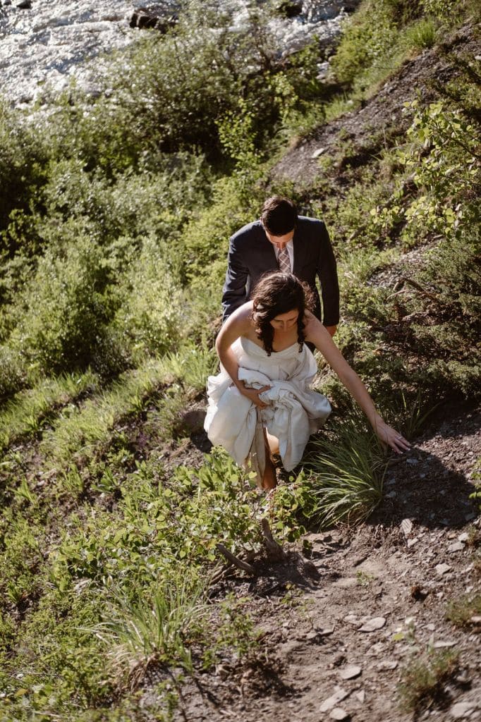 crested butte colorado mountain elopement wedding