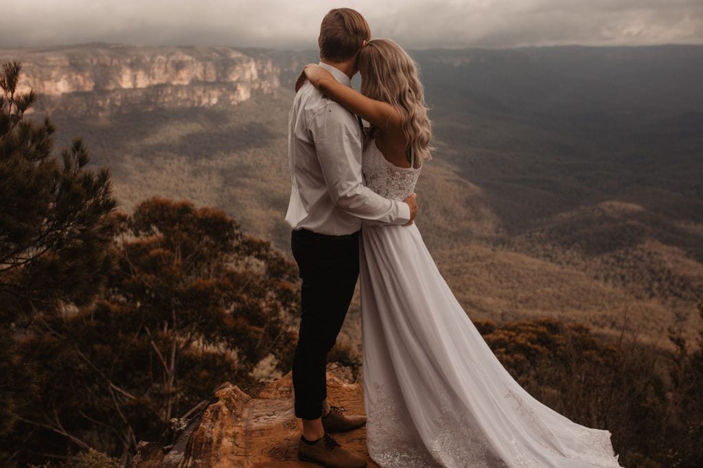 blue mountains australia adventurous elopement wedding