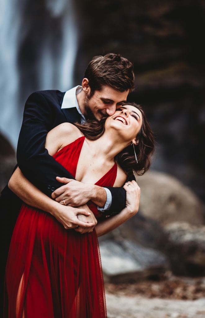 couple hugging during photos