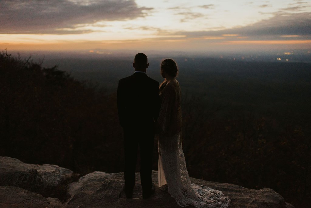 alabama bald rock elopement wedding cheaha state park