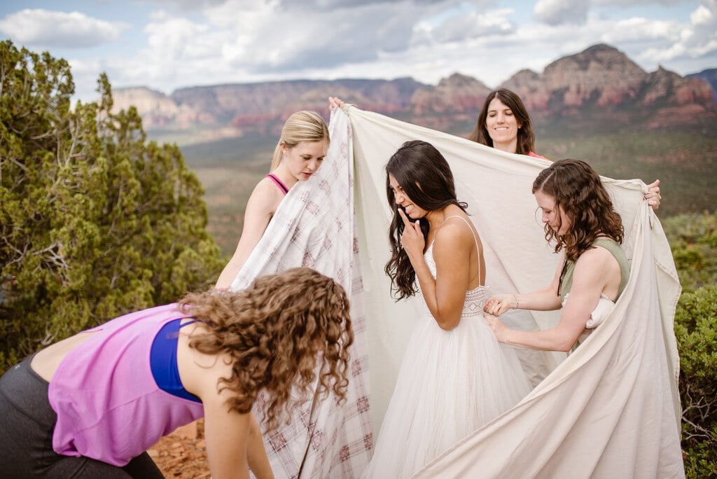 devils bridge doe mountain sedona arizona adventure wedding