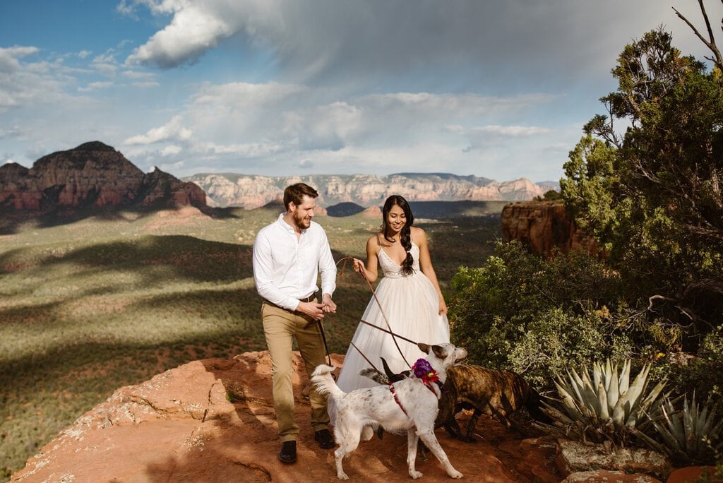 devils bridge doe mountain sedona arizona adventure wedding