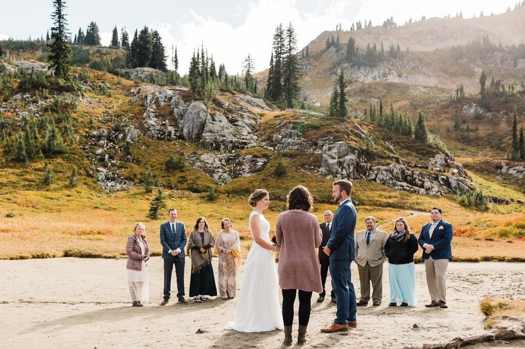 pacific crest trail cascade mountains mt rainier national park washington elopement adventure wedding