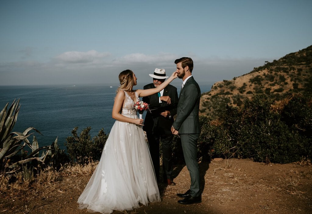 lovers cove catalina island california elopement wedding