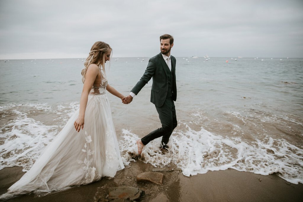 lovers cove catalina island california elopement wedding
