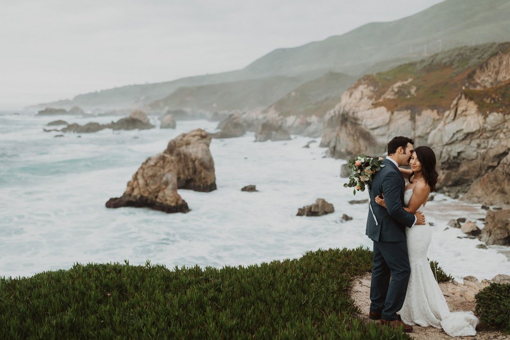 big sur california elopement beach wedding
