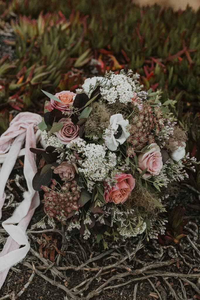 boho bridal bouquet by Autumn Reid.