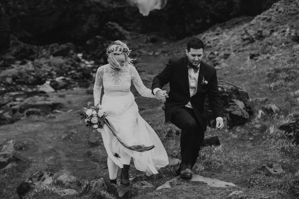 Intimate elopement in southern Iceland.