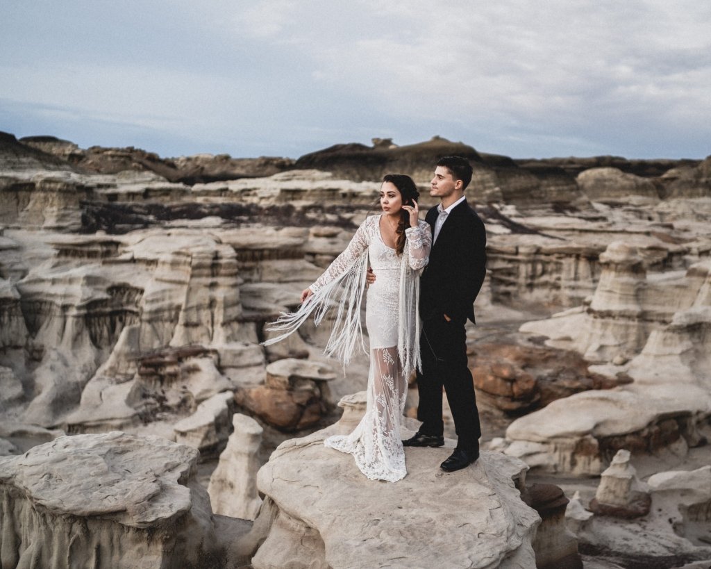 elopement photography of bride and groom