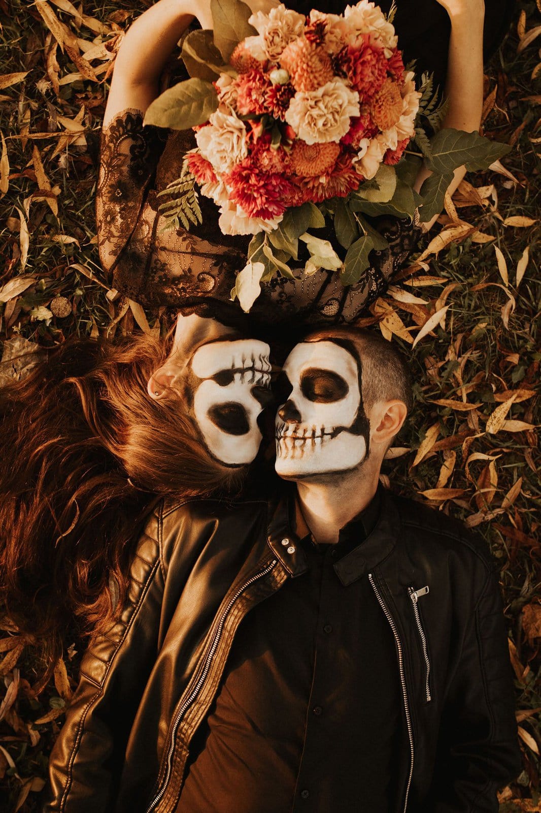 Skeleton couple elopement.