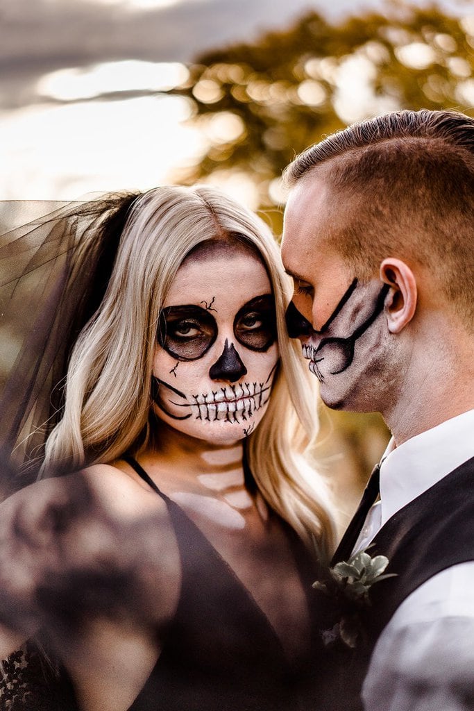 Bridal photography for Halloween inspiration.