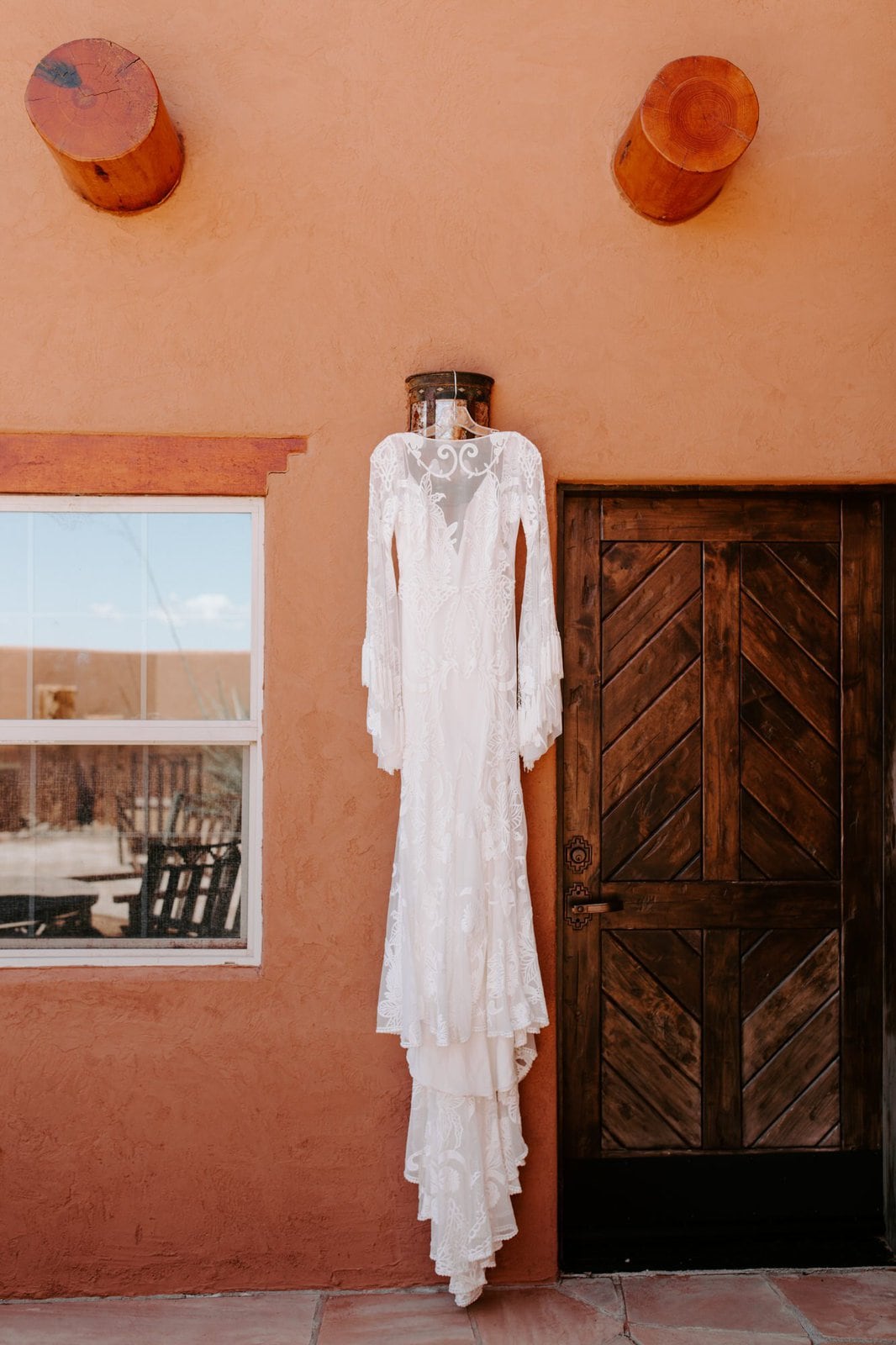 rue de seine wedding dress detail shot.