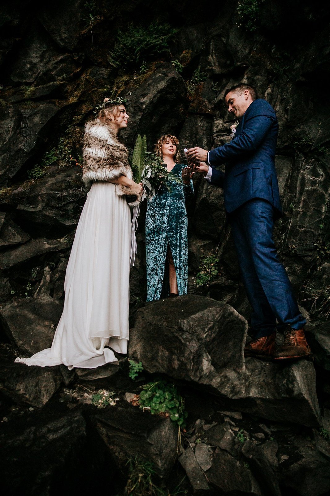 Iceland elopement ceremony.