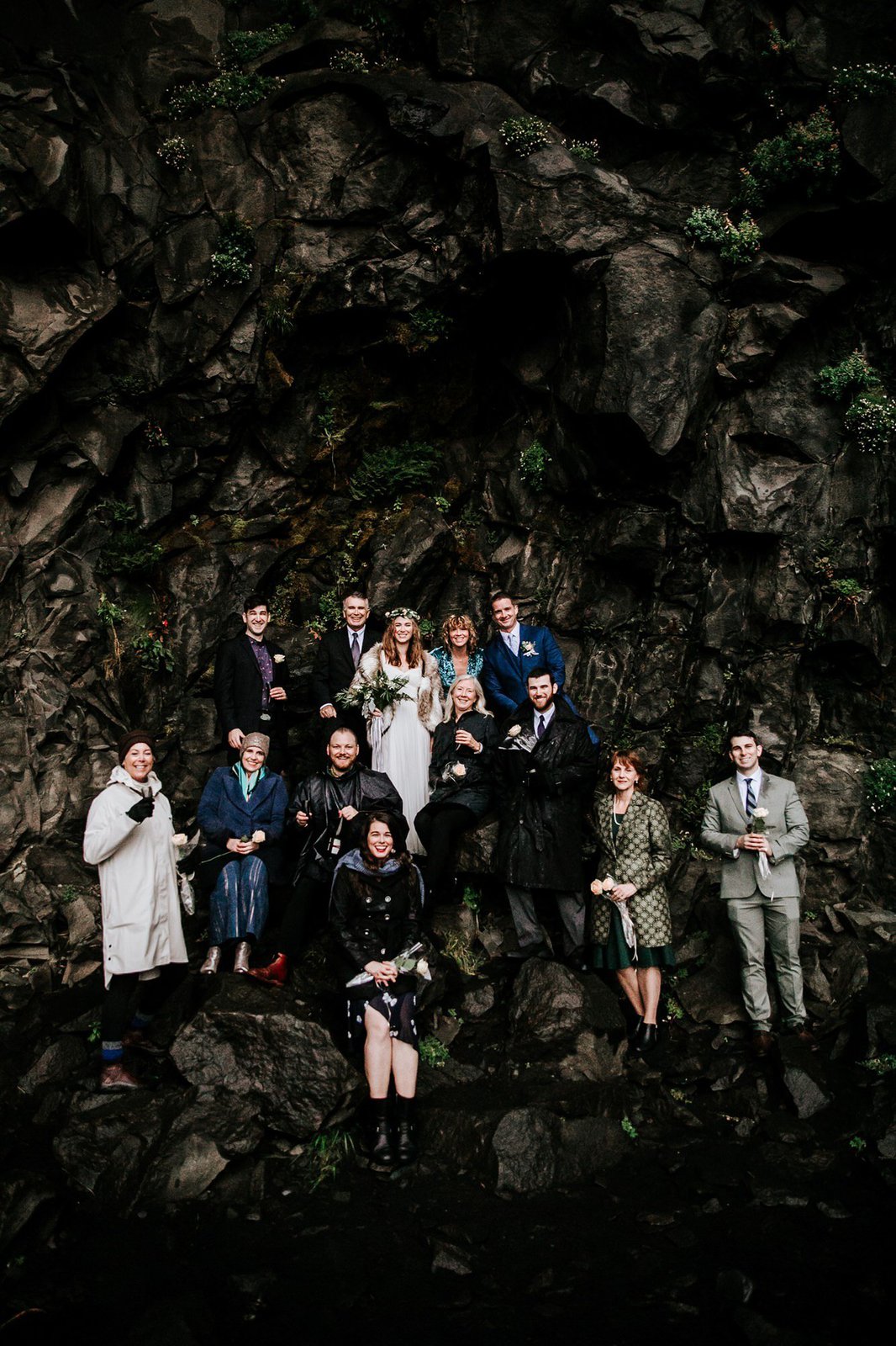 Iceland elopement with intimate family.
