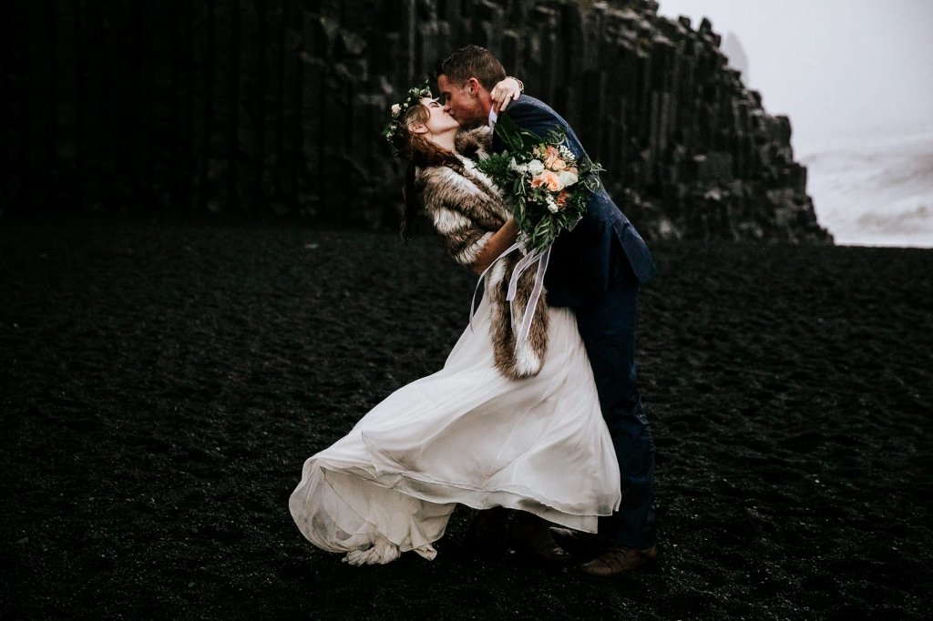 Black beach wedding best sale