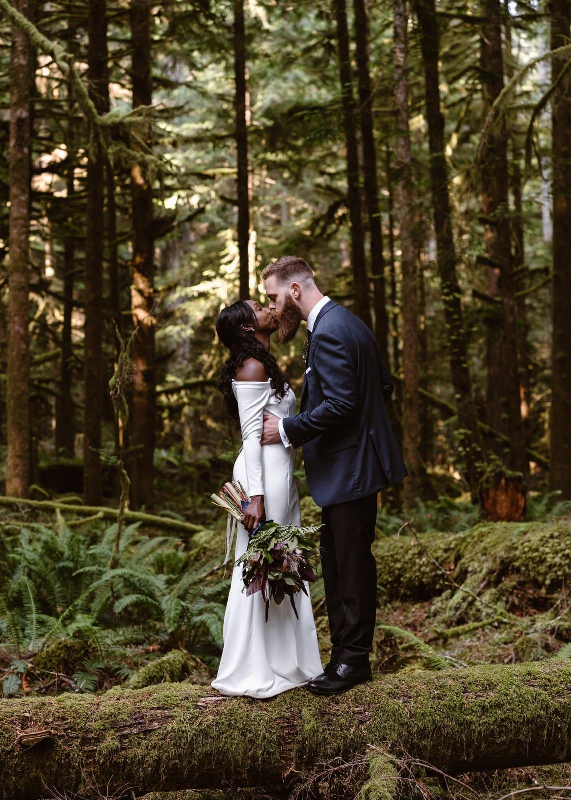 Intimate wedding at Olympic National Park.