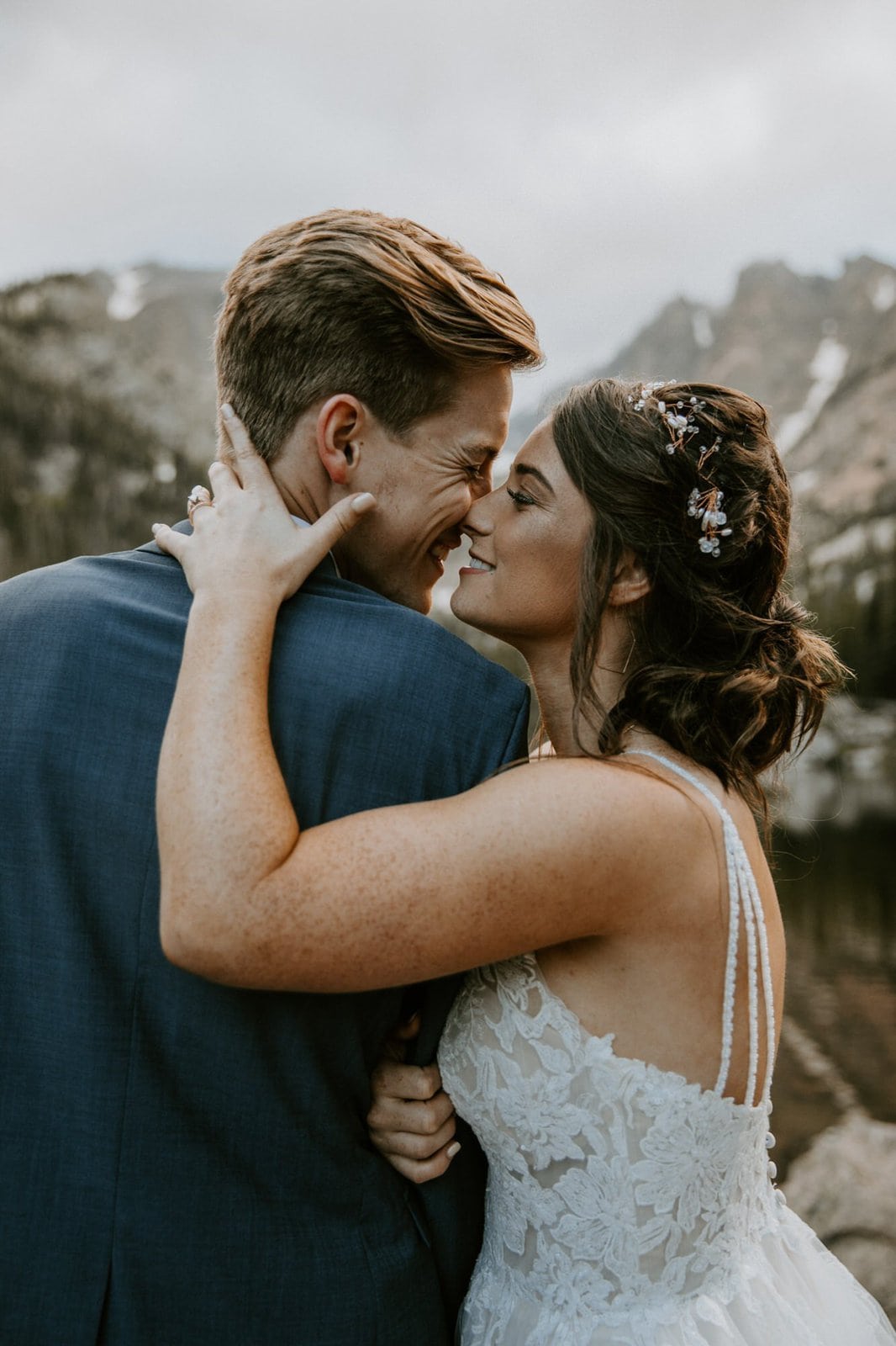 bride and groom portraits at Rocky Mountain National Park.