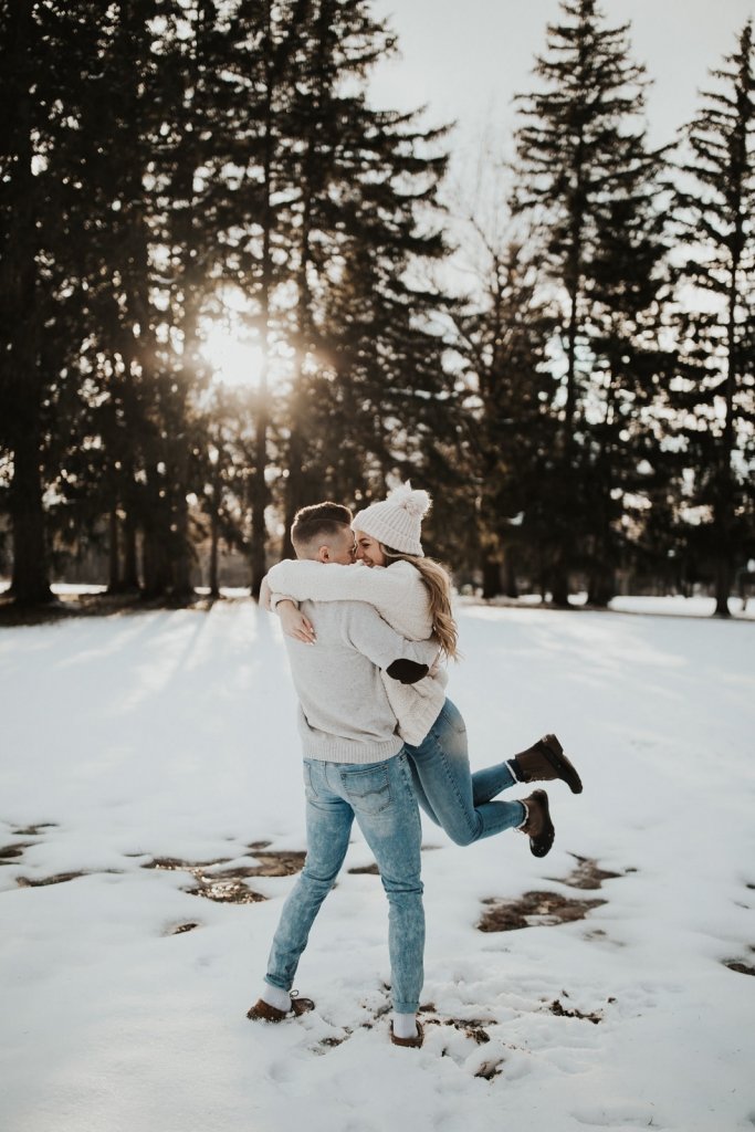 winter couple session.