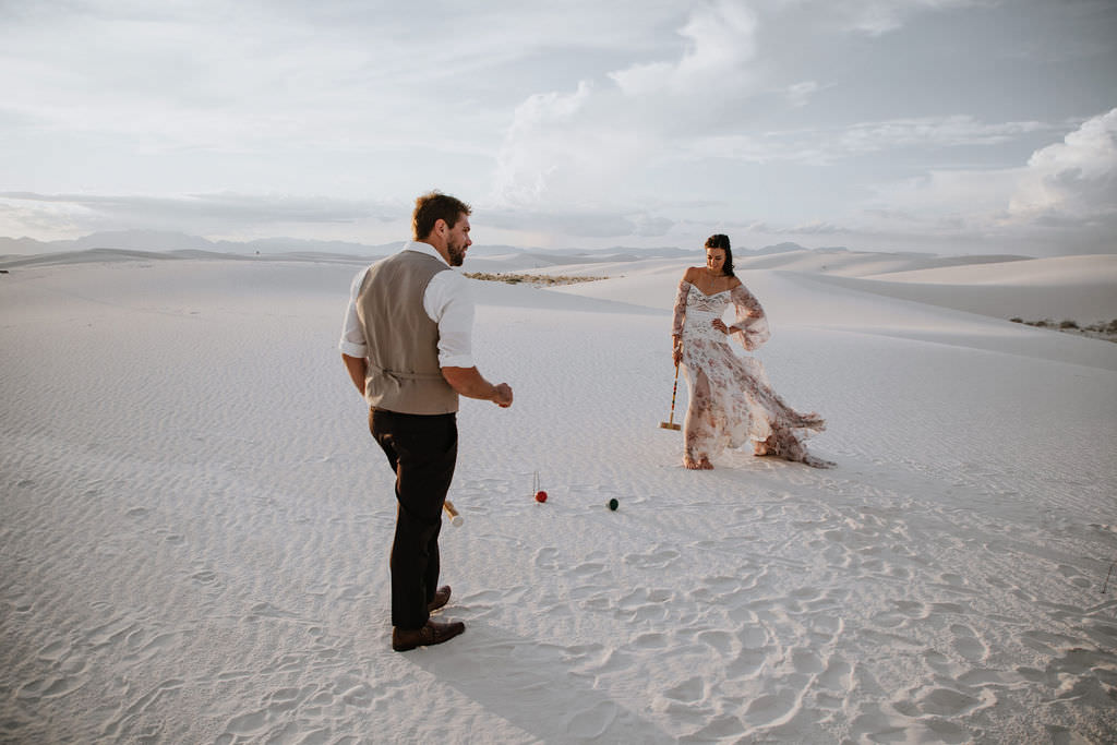 croquet for desert elopement.