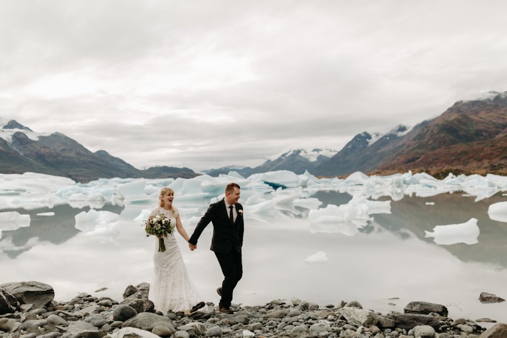 fun Alaska elopement photos