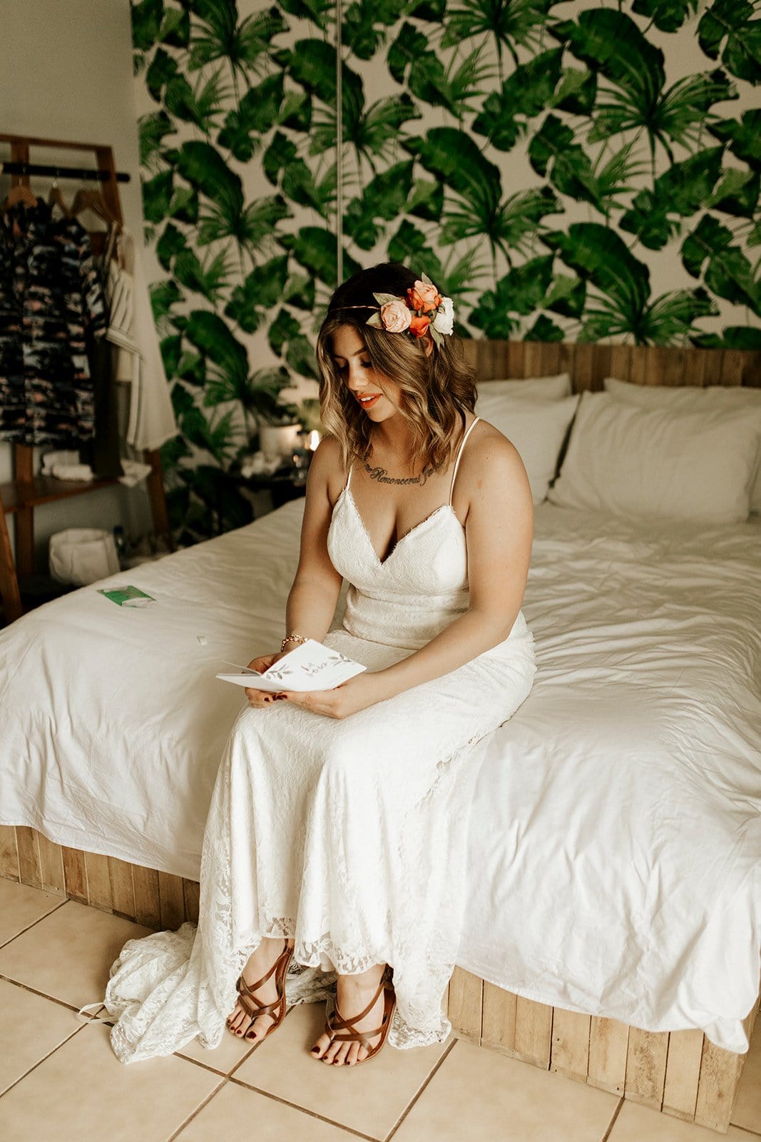 bride writing her vows