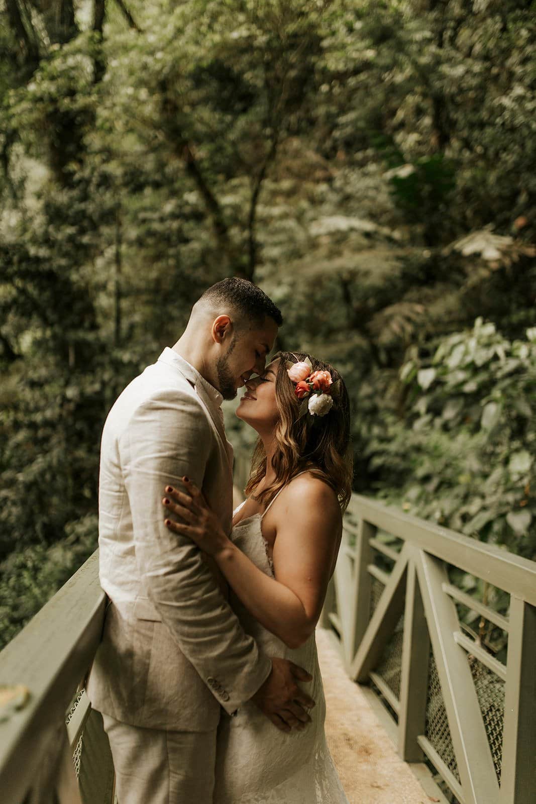 Costa Rica Waterfall elopement portraits