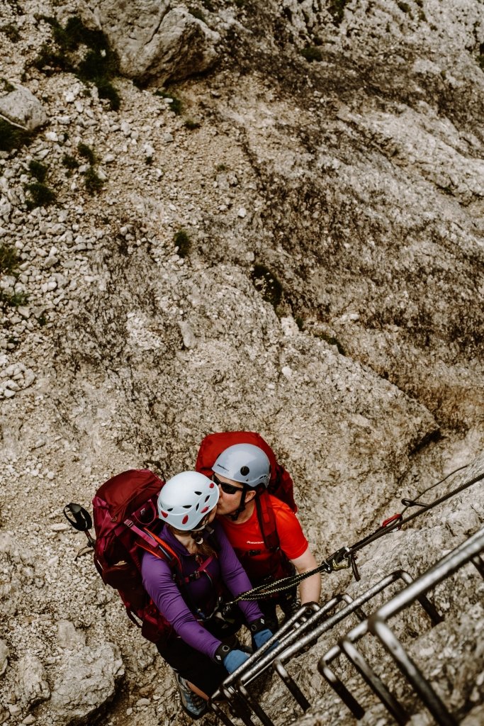 via ferrata in the Dolomites